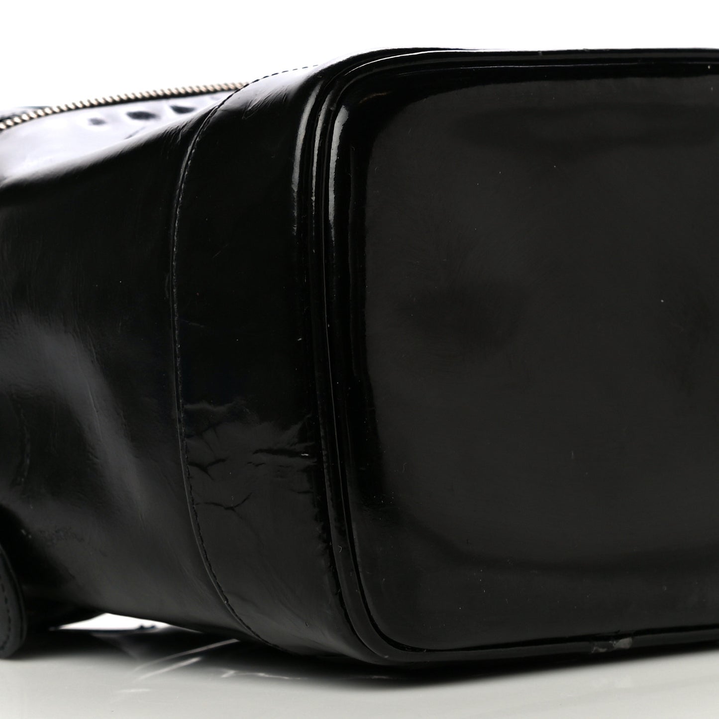 Patent Vanity Cosmetic Case Black