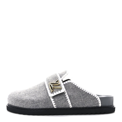 Louis Vuitton Wool Womens Cosy Flat Comfort Clog Mules 42 Anthracite Grey 1 of 9