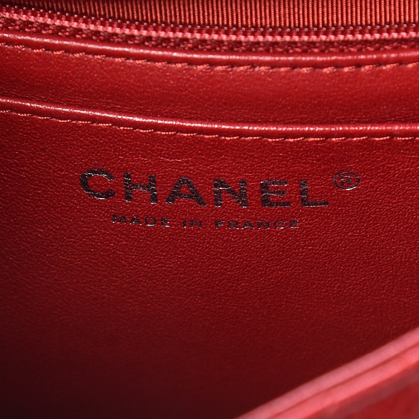 Caviar Quilted Mini Square Flap Red