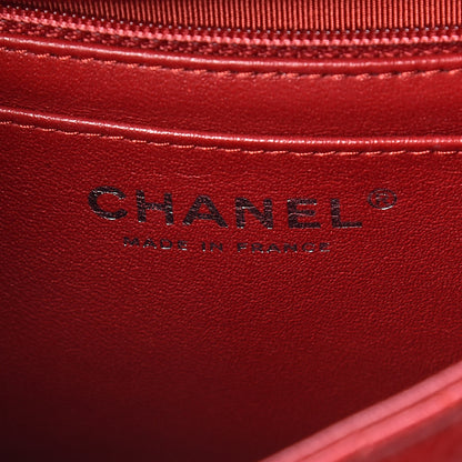Chanel Caviar Quilted Mini Square Flap Red 6 of 10