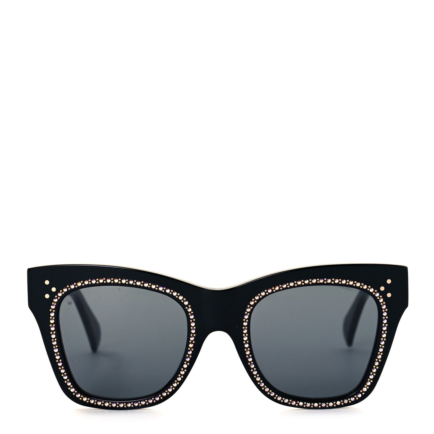 Acetate Crystal Cat Eye Sunglasses CL 4004IS Black