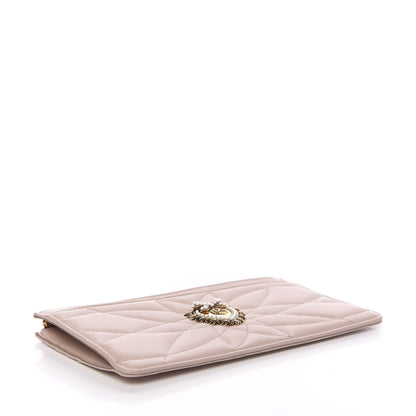 Dolce & Gabbana Nappa Matelasse Large Devotion Card Holder Cipria 3 of 8