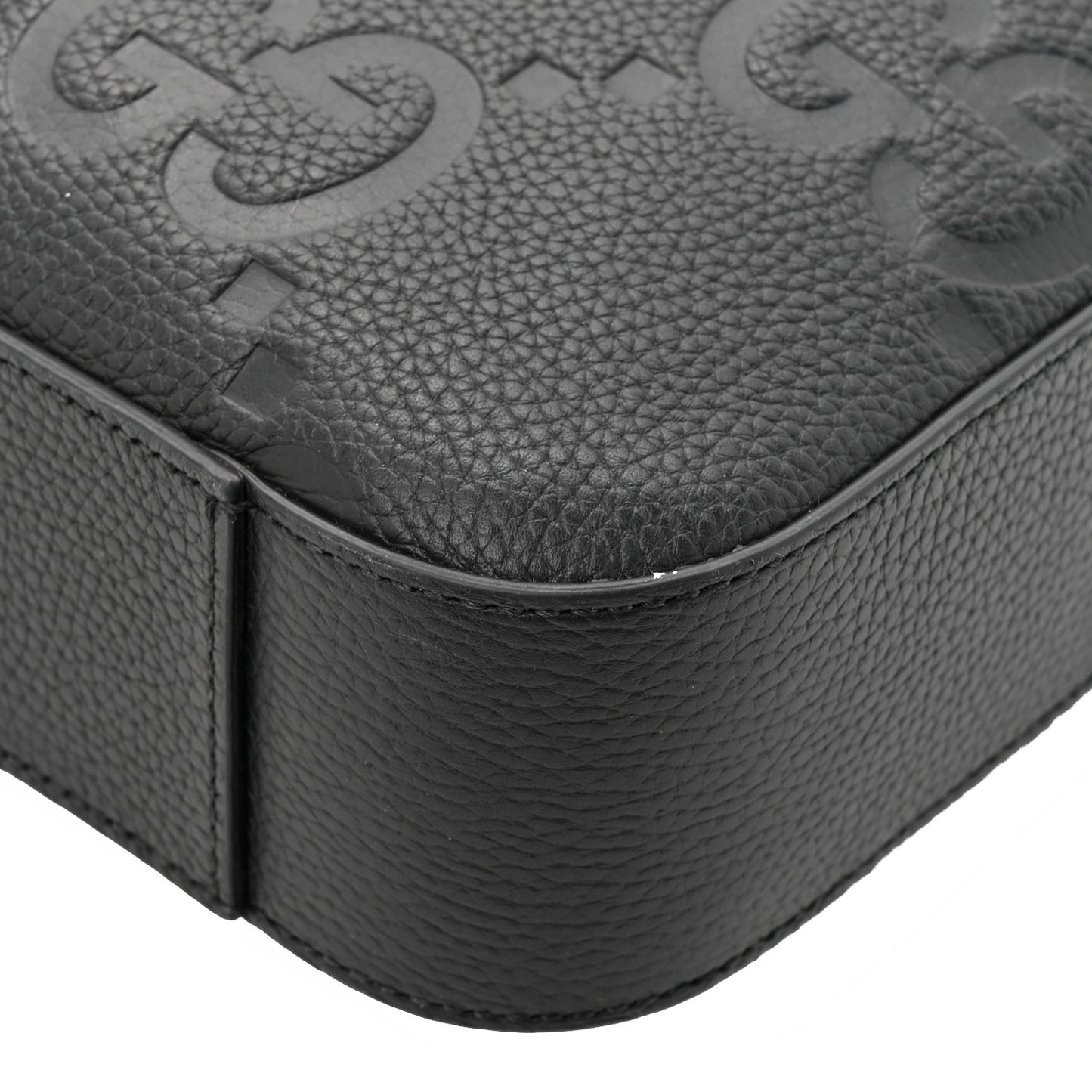 Piuma Calfskin Jumbo GG Embossed Briefcase Black