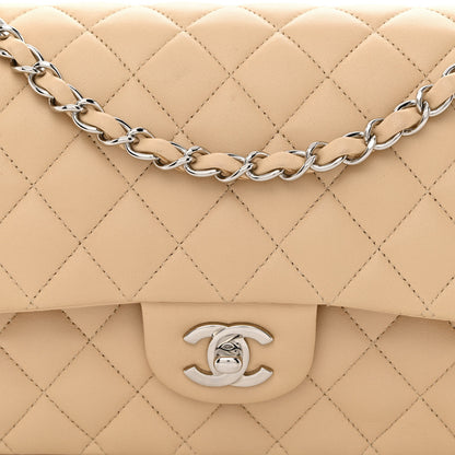 Chanel Lambskin Quilted Medium Double Flap Beige 8 of 13