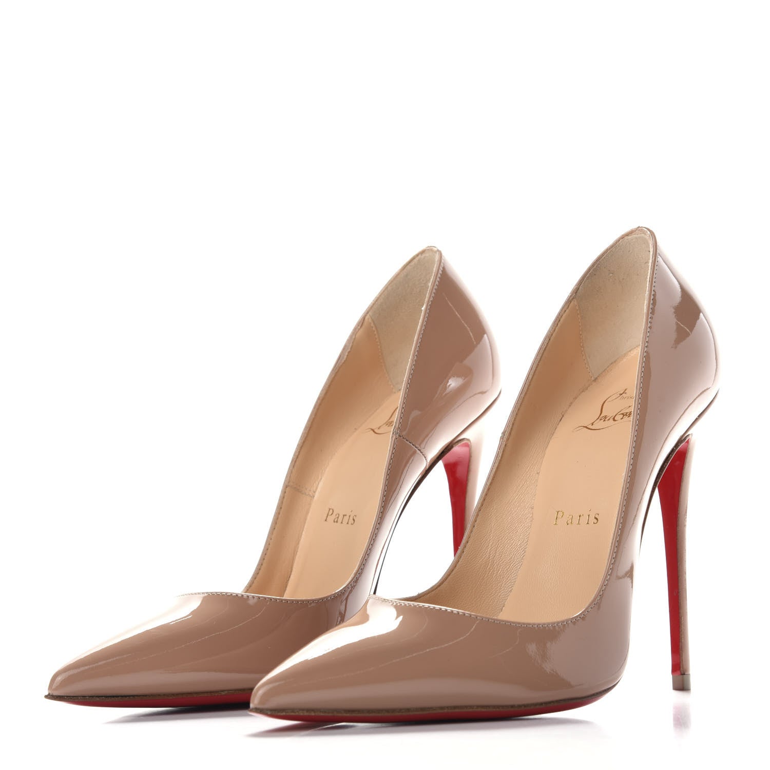 Christian Louboutin Patent So Kate 120 Pumps 36.5 Nude 2 of 11
