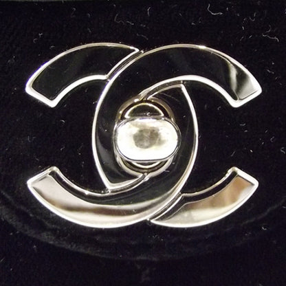 Chanel Velvet Quilted East West Flap Black 7 of 9