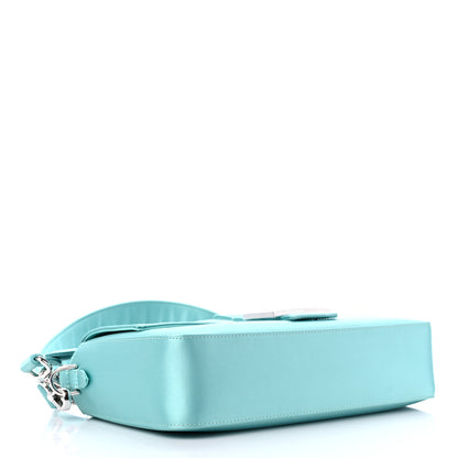 Fendi X TIFFANY Satin Nappa Silver Baguette Blue Tiffany Silver 4 of 8