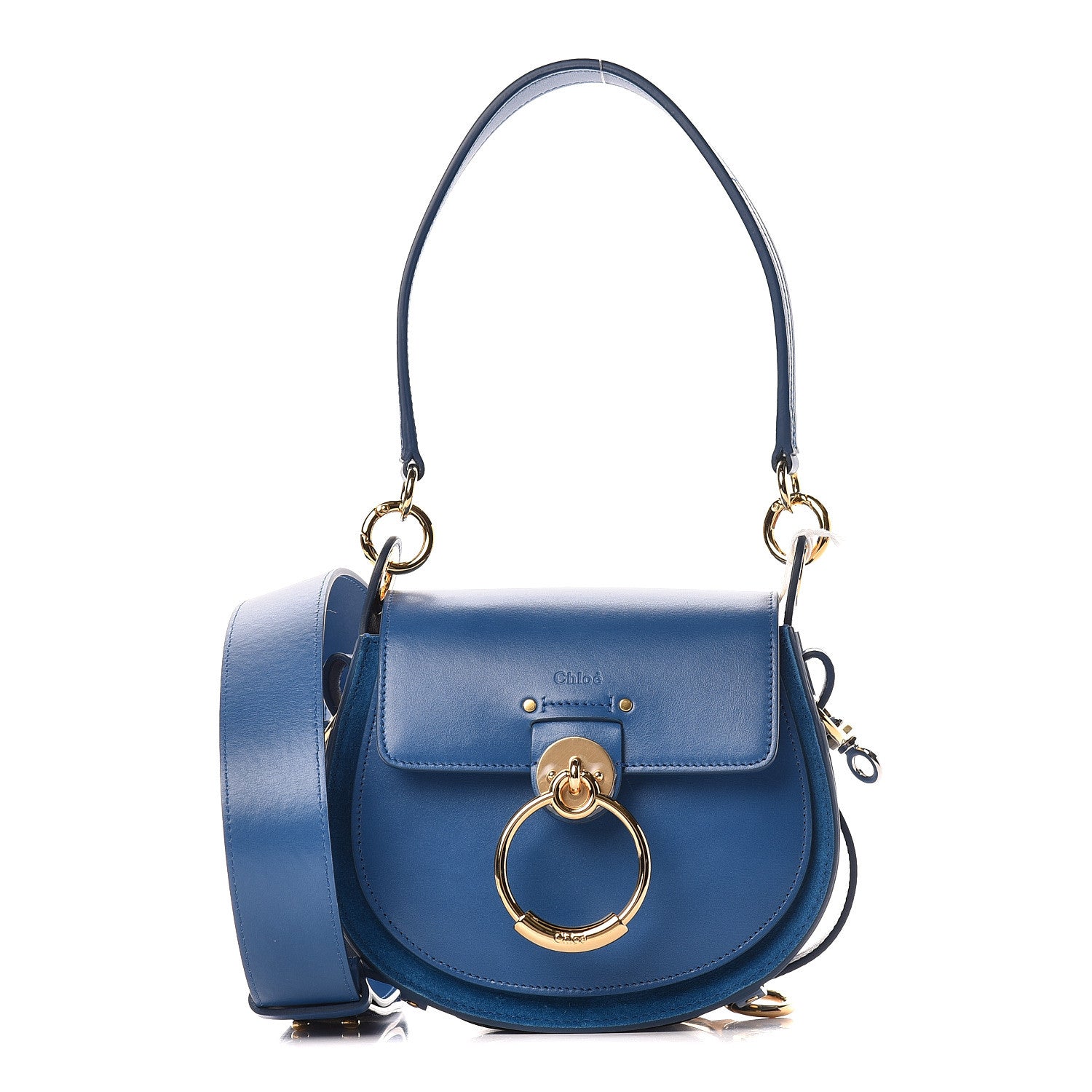 Chloe Calfskin Small Tess Bag Smoky Blue 1 of 15