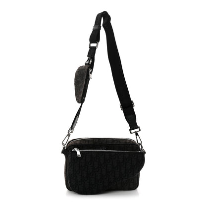 Christian Dior Oblique Saddle Triple Pouch Black 1 of 13