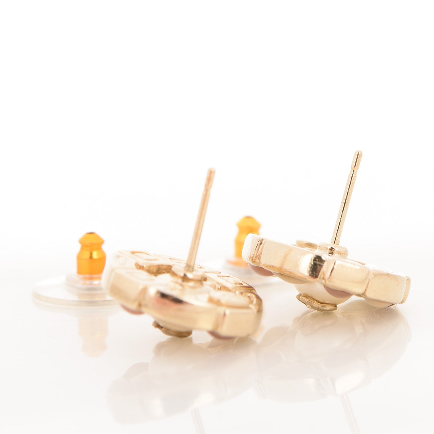 Pearl Gripoix CC Earrings Gold