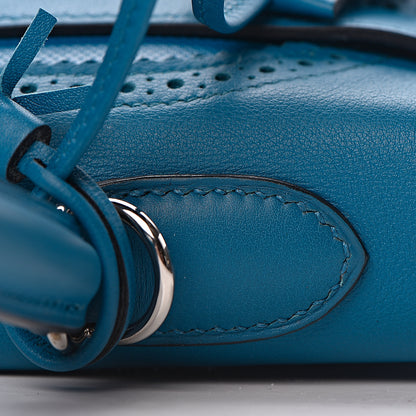 Hermes Swift Grain d'H Ghillies Kelly 35 Bleu Izmir 31 of 44