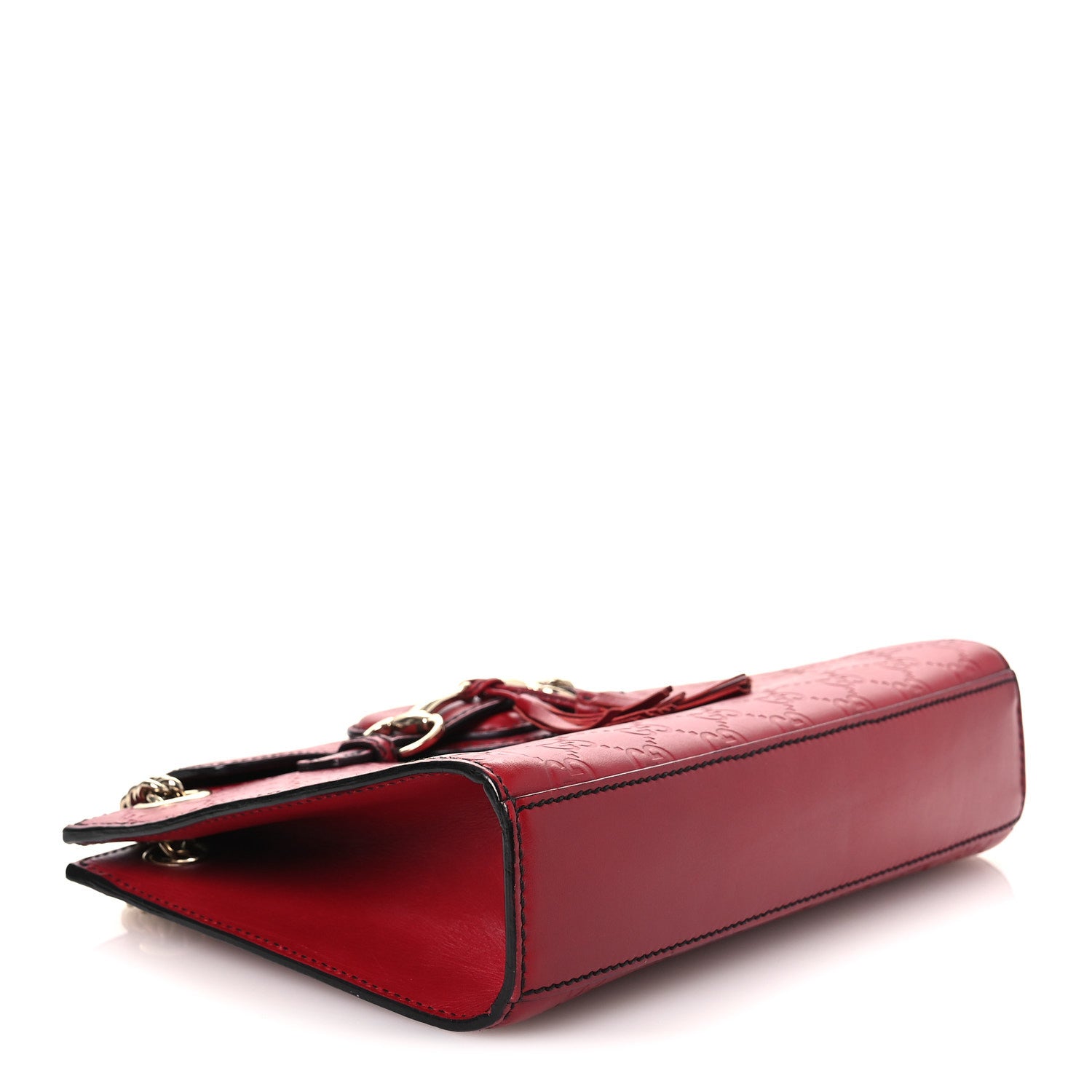 Gucci Guccissima Small Emily Shoulder Bag Red 4 of 12