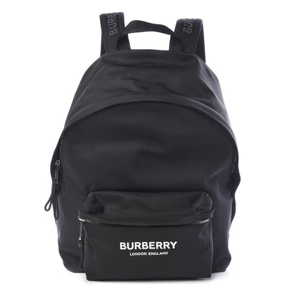 Burberry Nylon Logo Print Backpack Black 1 of 9