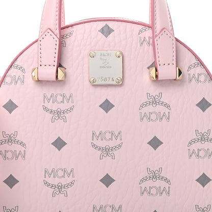 MCM Visetos Round Tote Powder Pink 8 of 11