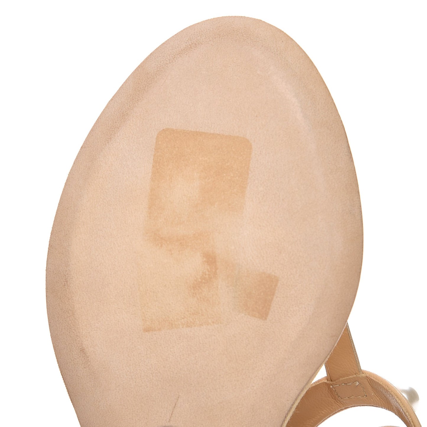 Lambskin Pearl Thong Sandals 35 Beige