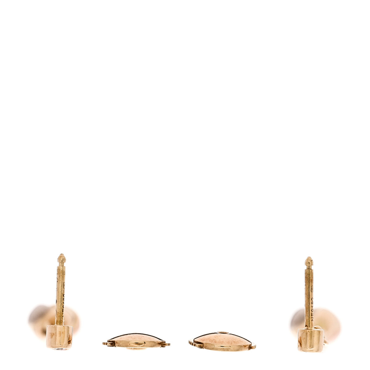 18K Pink Yellow White Gold Baby Trinity Drop Earrings