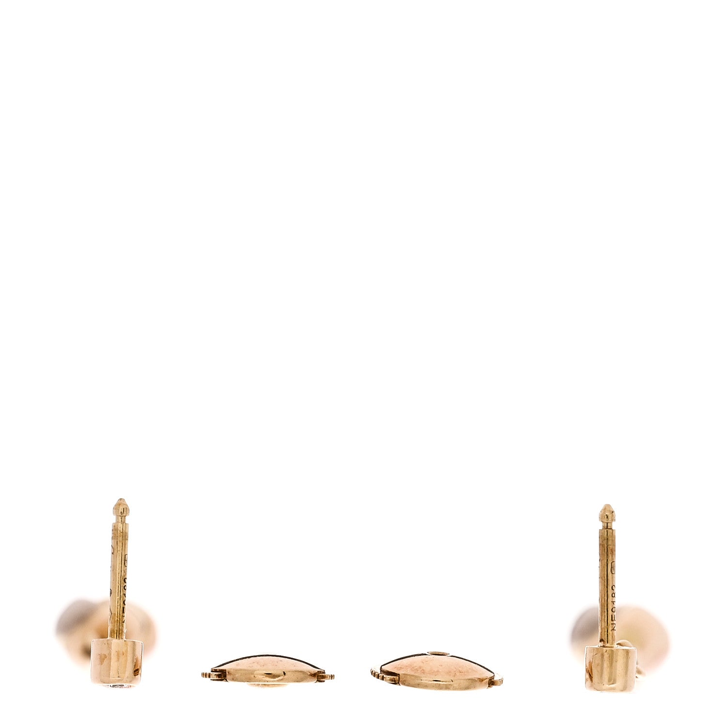 Cartier 18K Pink Yellow White Gold Baby Trinity Drop Earrings 3 of 5