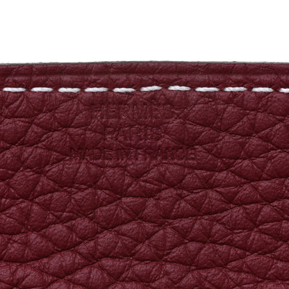 Hermes Taurillon Clemence Mises et Relances Change Tray Rouge H 8 of 10