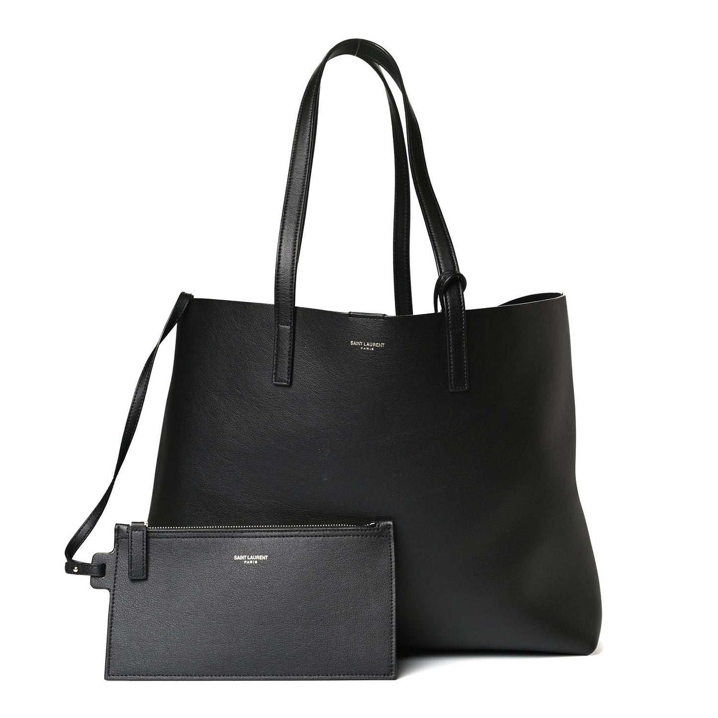 Calfskin Large Shopping Tote Black