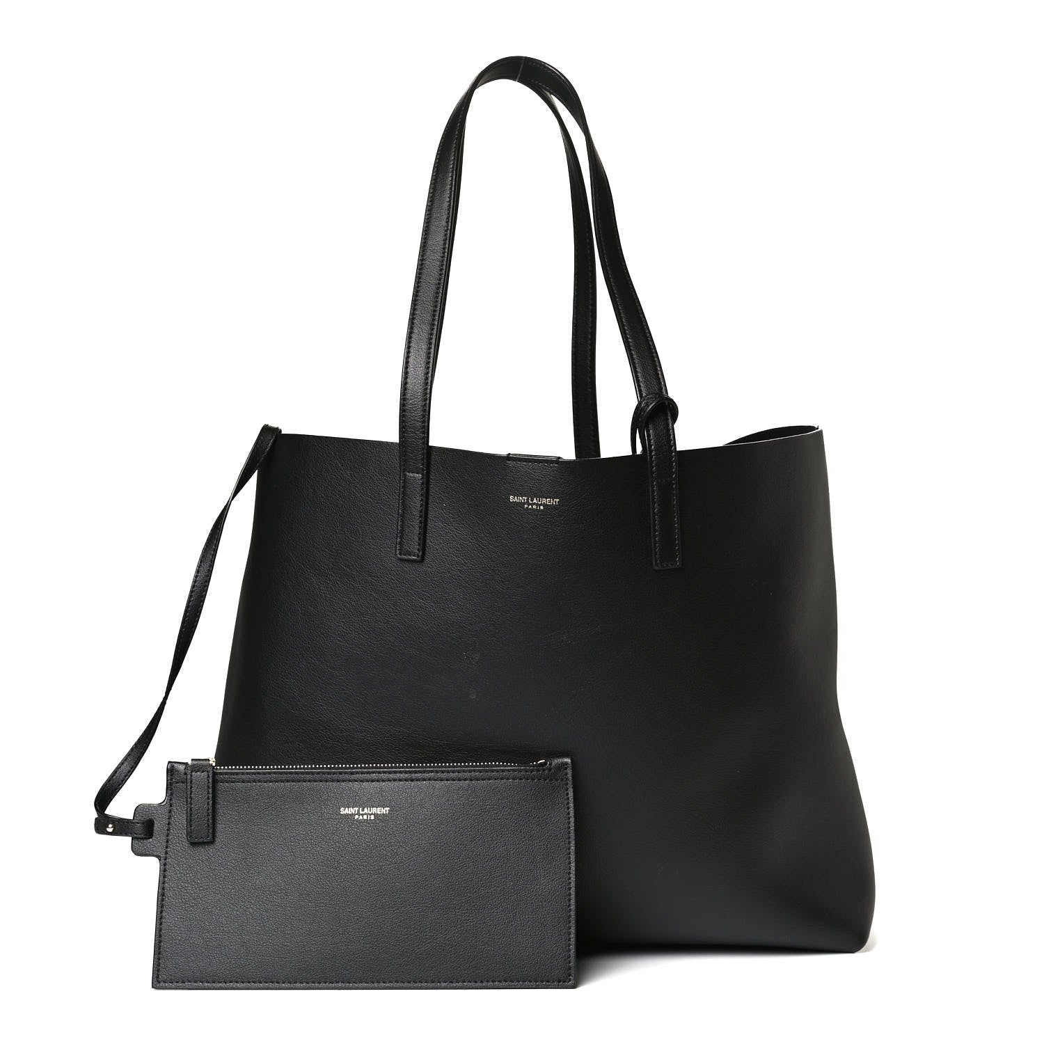 Saint Laurent Calfskin Large Shopping Tote Black 1 of 10