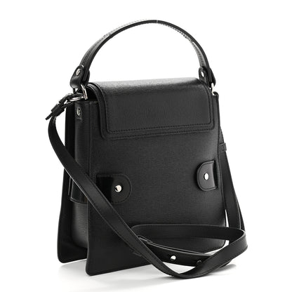Proenza Schouler Embossed Grained Calfskin Buckle Trapeze Bag Black 3 of 12
