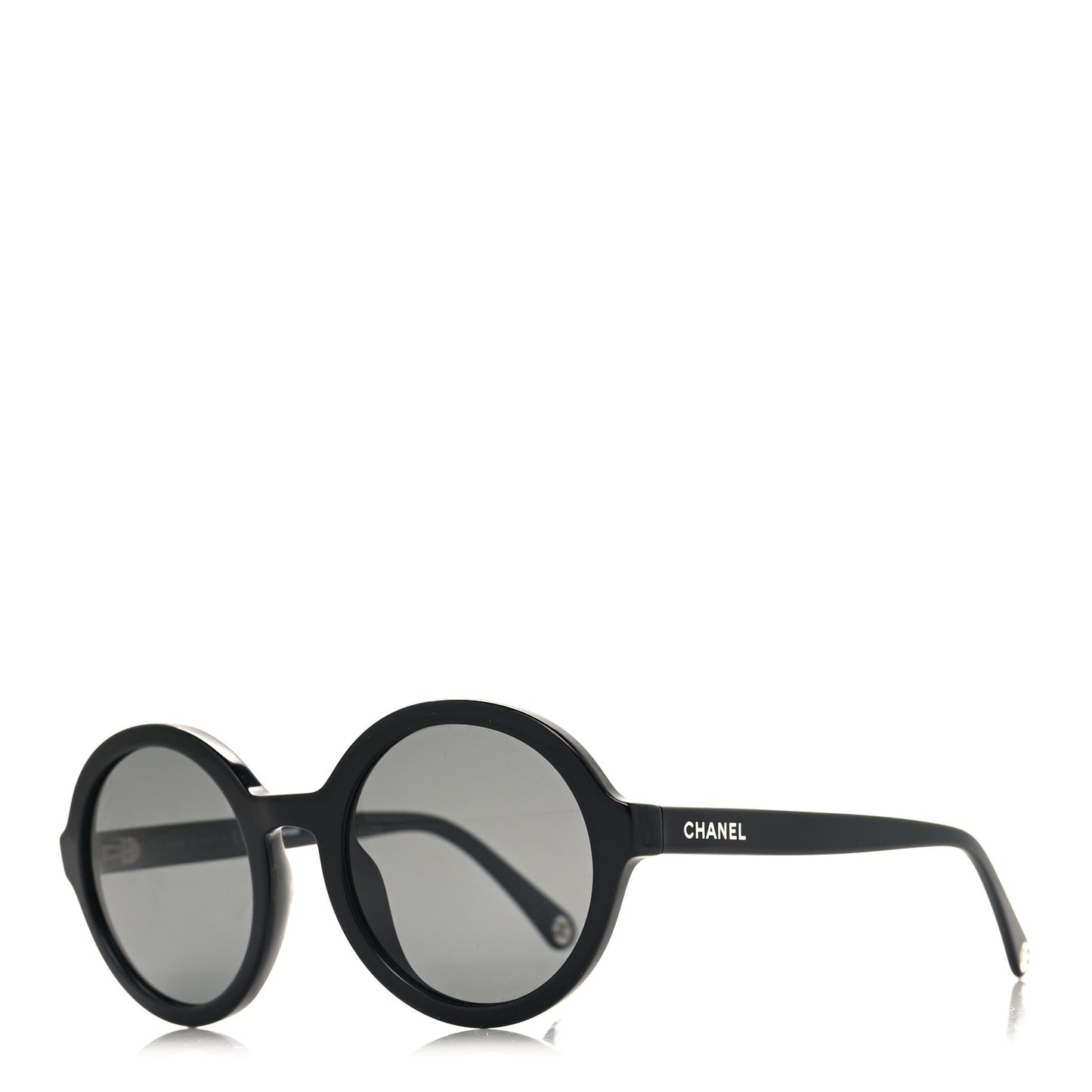 Acetate Polarized Round Sunglasses 5522U Black