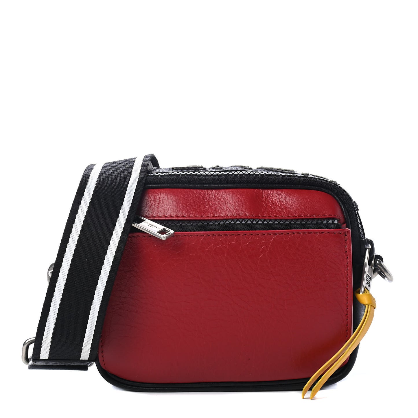 Grained Calfskin MC3 Crossbody Bag Red Black White