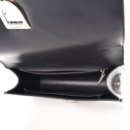 Christian Dior Metallic Patent Micro-Cannage Medium Diorama Flap Bag Silver 5 of 11