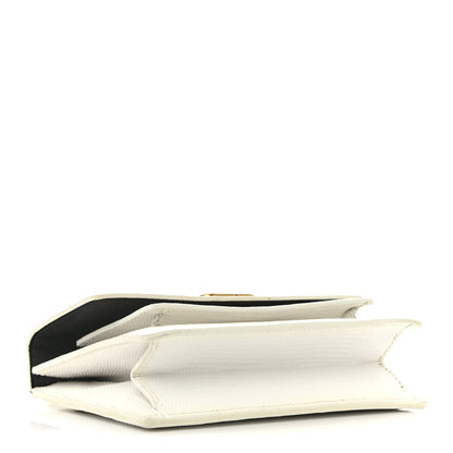 Balenciaga Patent Calfskin Lizard Embossed XS Sharp Top Handle Bag White 4 of 14