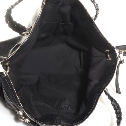 Gucci Leather Medium Bamboo Bar Tassel Shoulder Bag Black 5 of 7