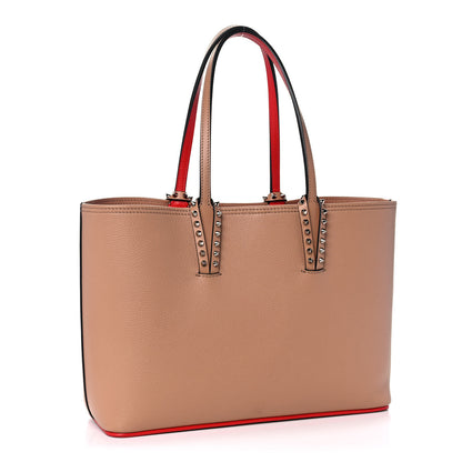 Christian Louboutin Calfskin Spikes East West Cabata Tote Nude 3 of 12