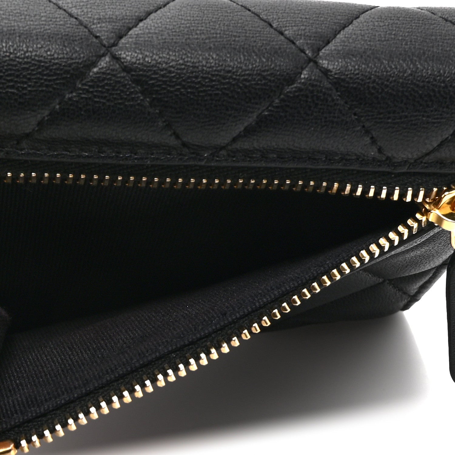 Chanel Lambskin Quilted Compact Flap Wallet Black 7 of 12