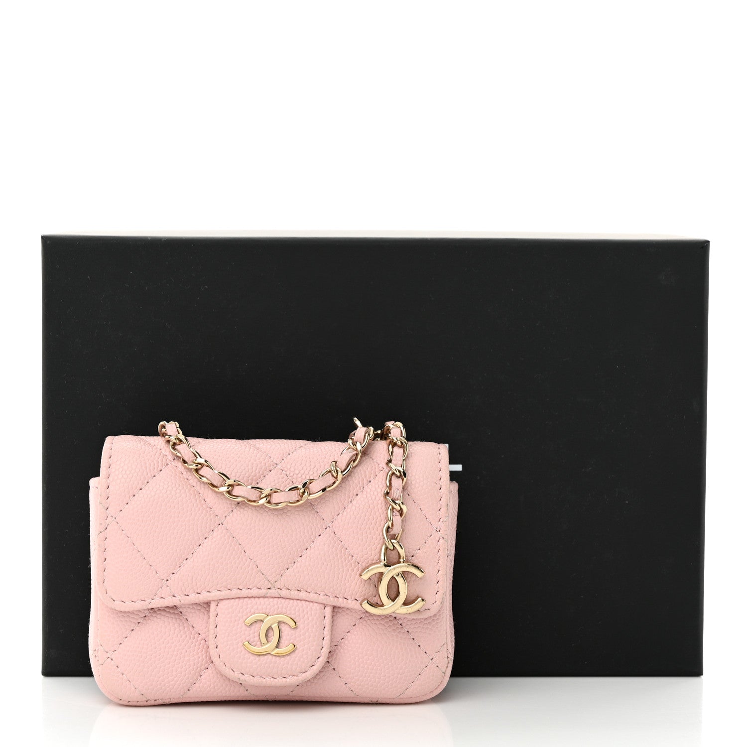 Chanel Caviar Quilted Mini Chain Belt Bag Light Pink 13 of 13