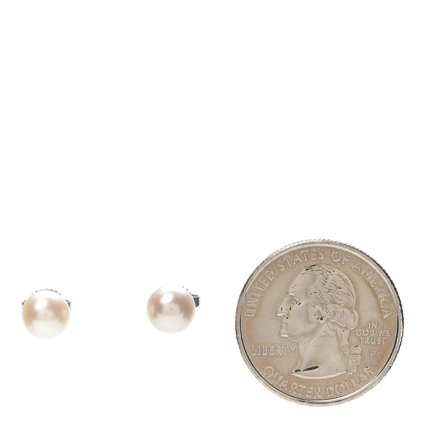 18K White Gold Akoya Pearl 6.5-7mm Signature Earrings