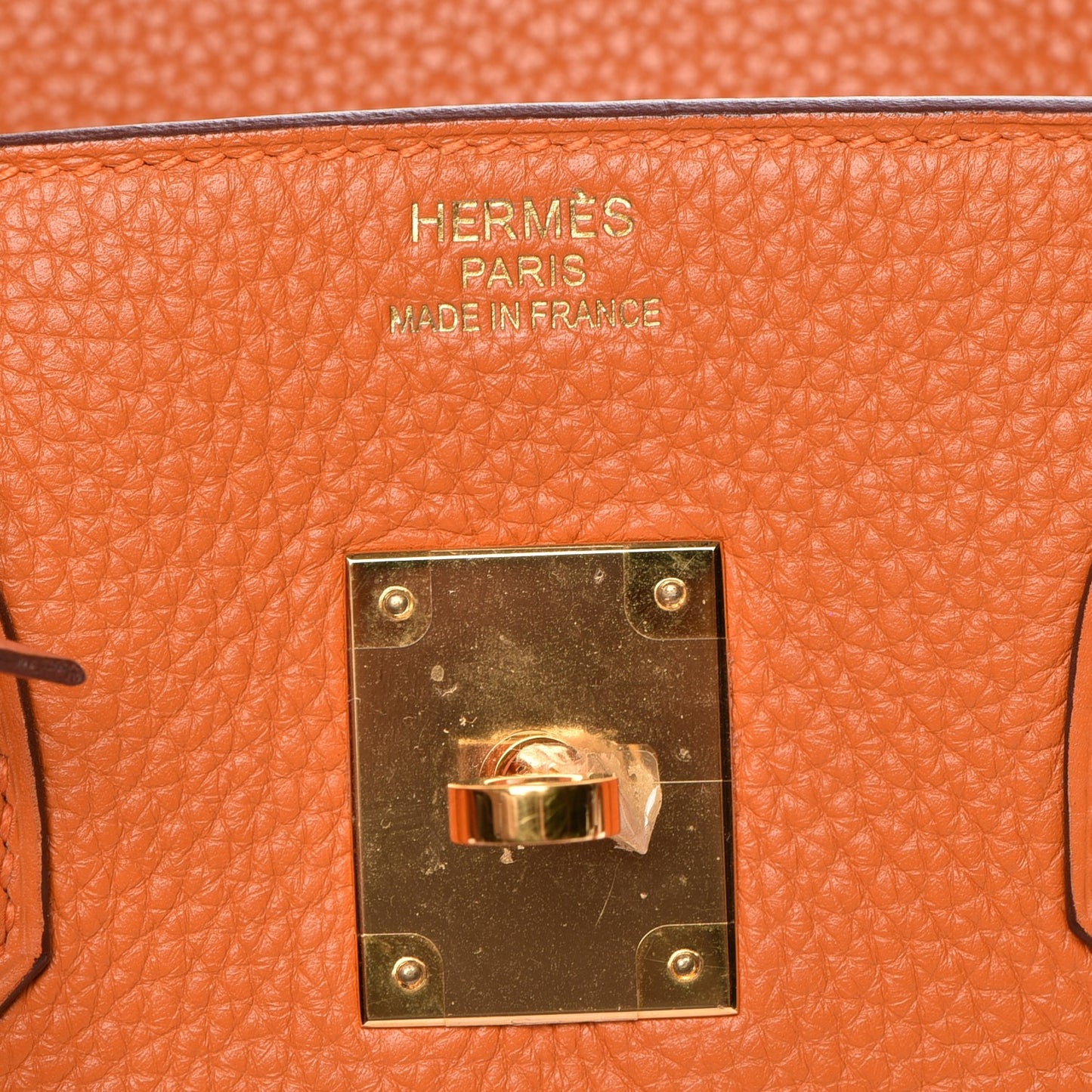 Taurillon Clemence Birkin 35 Orange