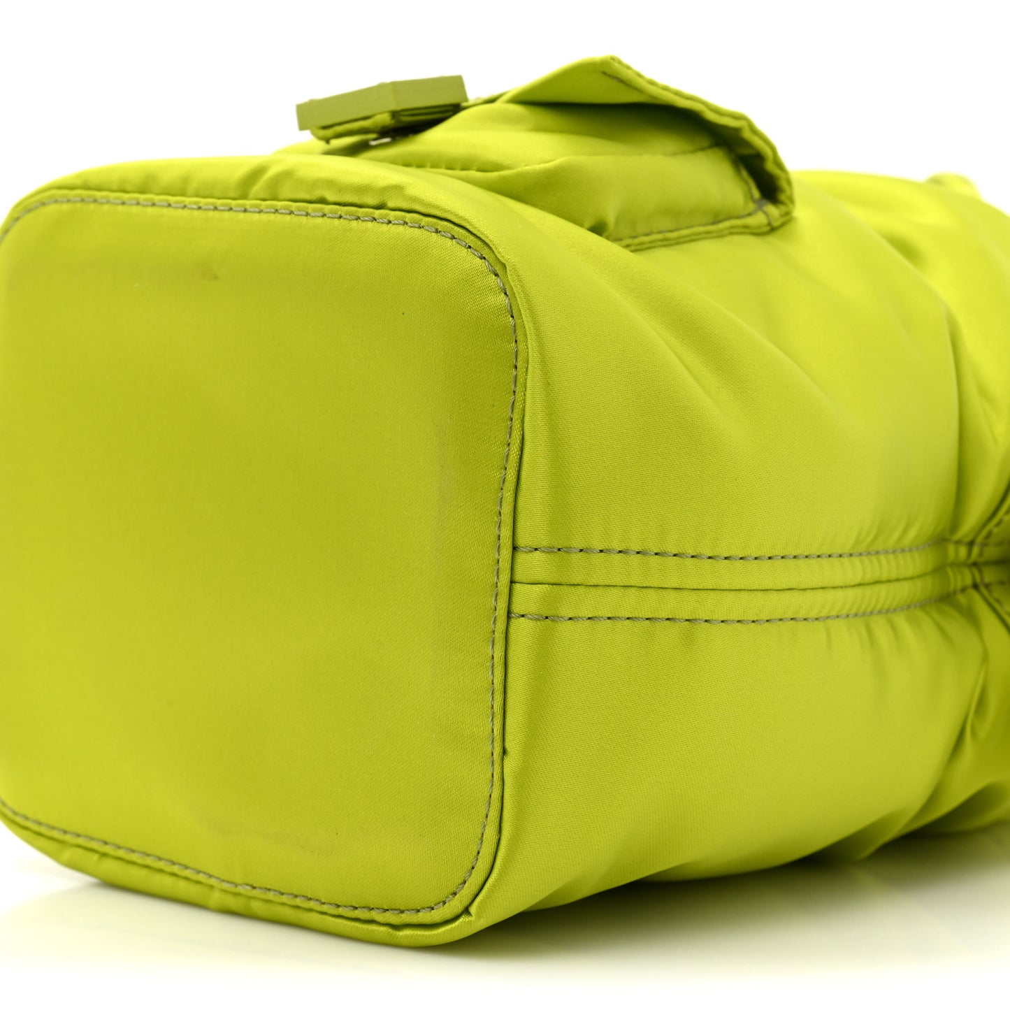 Nylon Ninfa Vitello King Cuoio Mini Mon Tresor Bucket Bag Wasabi