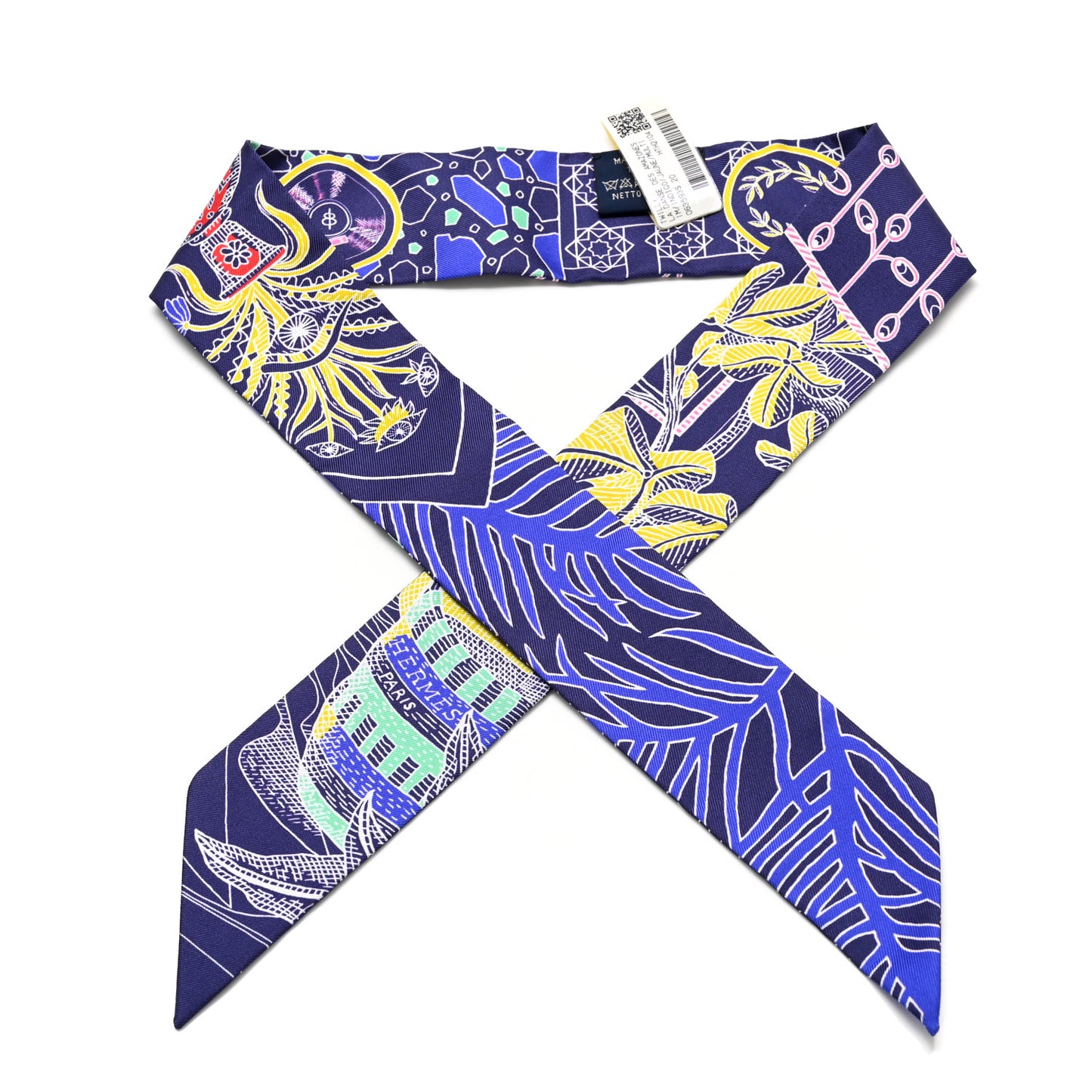 Silk La Danse Des Amazones Twilly Indigo Jaune Multicolor