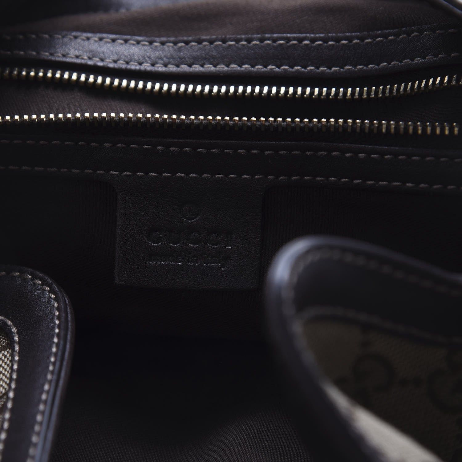 Gucci Monogram Medium Indy Top Handle Hobo Dark Brown 7 of 7