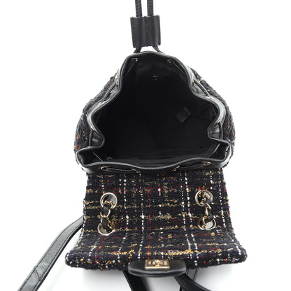 Chanel Tweed Mini Urban Spirit Backpack Black Gold 4 of 8