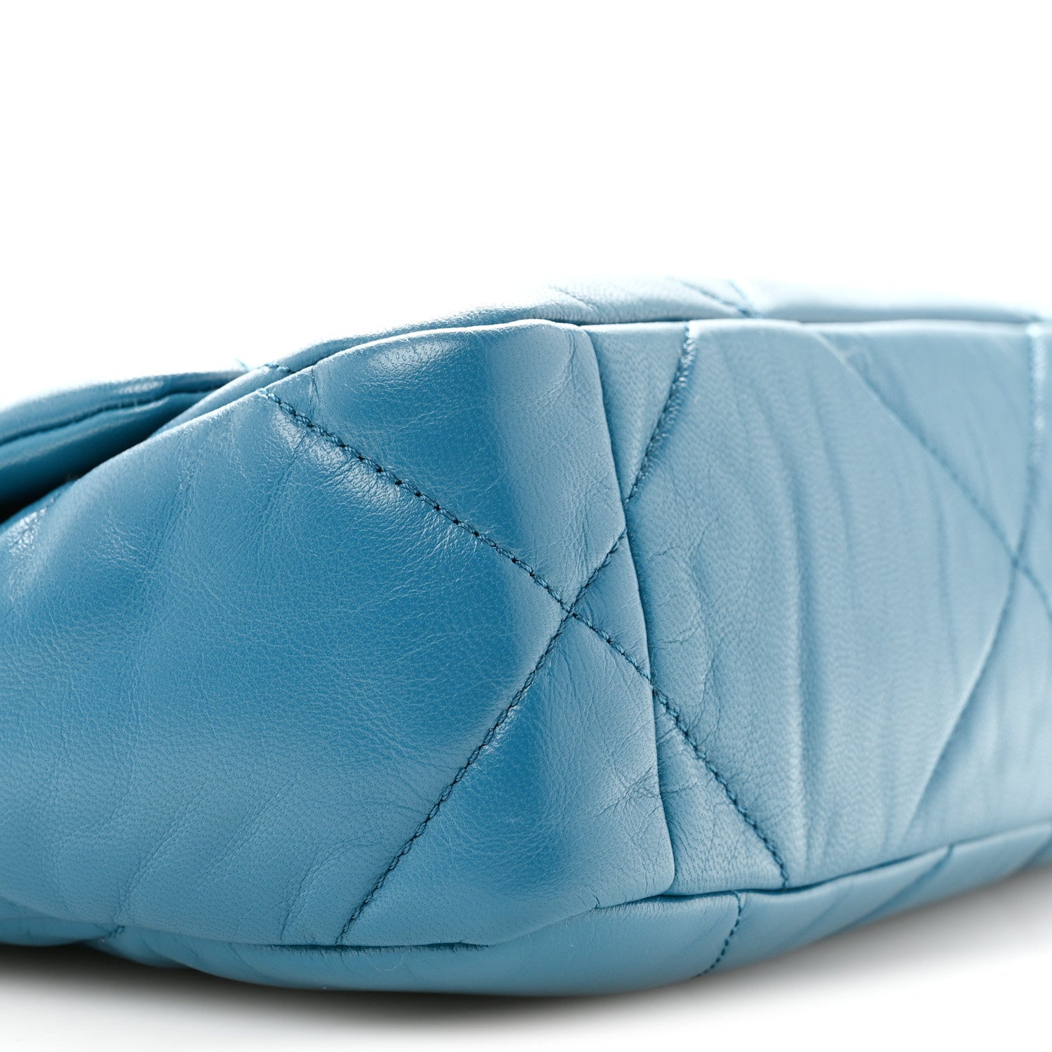 Chanel Goatskin Quilted Medium Chanel 19 Flap Turquoise 9 of 12