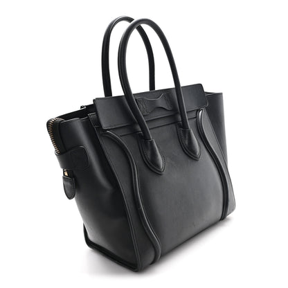 Celine Smooth Calfskin Micro Luggage Black 3 of 11