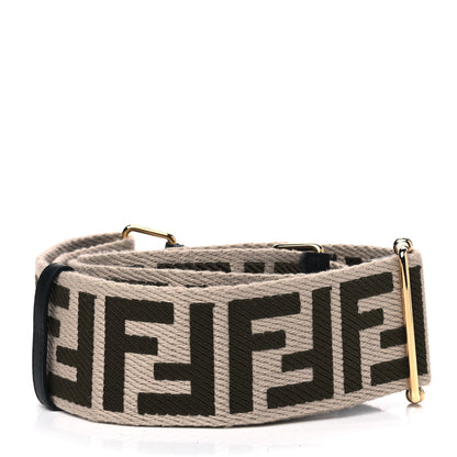 Fendi Ribbon Vitello Century FF 1974 Adjustable Strap You Nuvola Verde Black 2 of 3