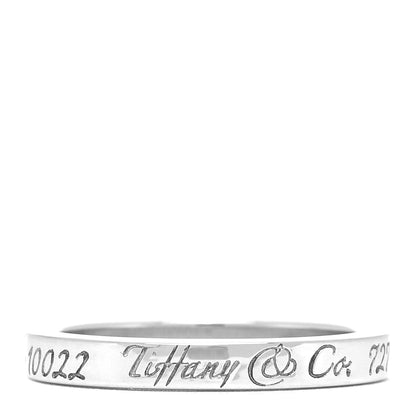 Tiffany Sterling Silver Narrow Notes Ring 52 6 1 of 4