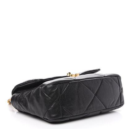 Chanel Goatskin Quilted Medium 19 Flap Black 3 of 11