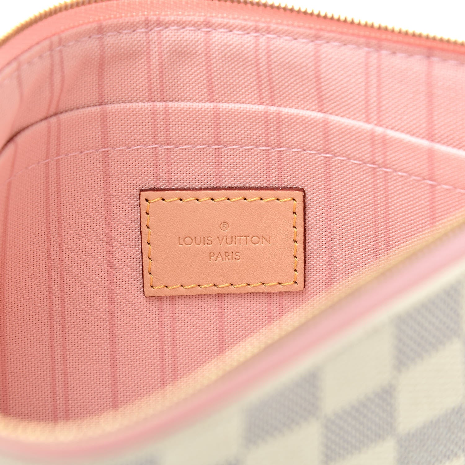 Louis Vuitton Damier Azur Neverfull MM GM Pochette Rose Ballerine 6 of 8