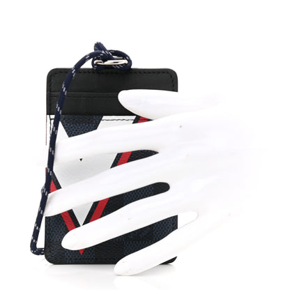 Louis Vuitton Damier Cobalt Latitude America's Cup ID Card Holder 2 of 7
