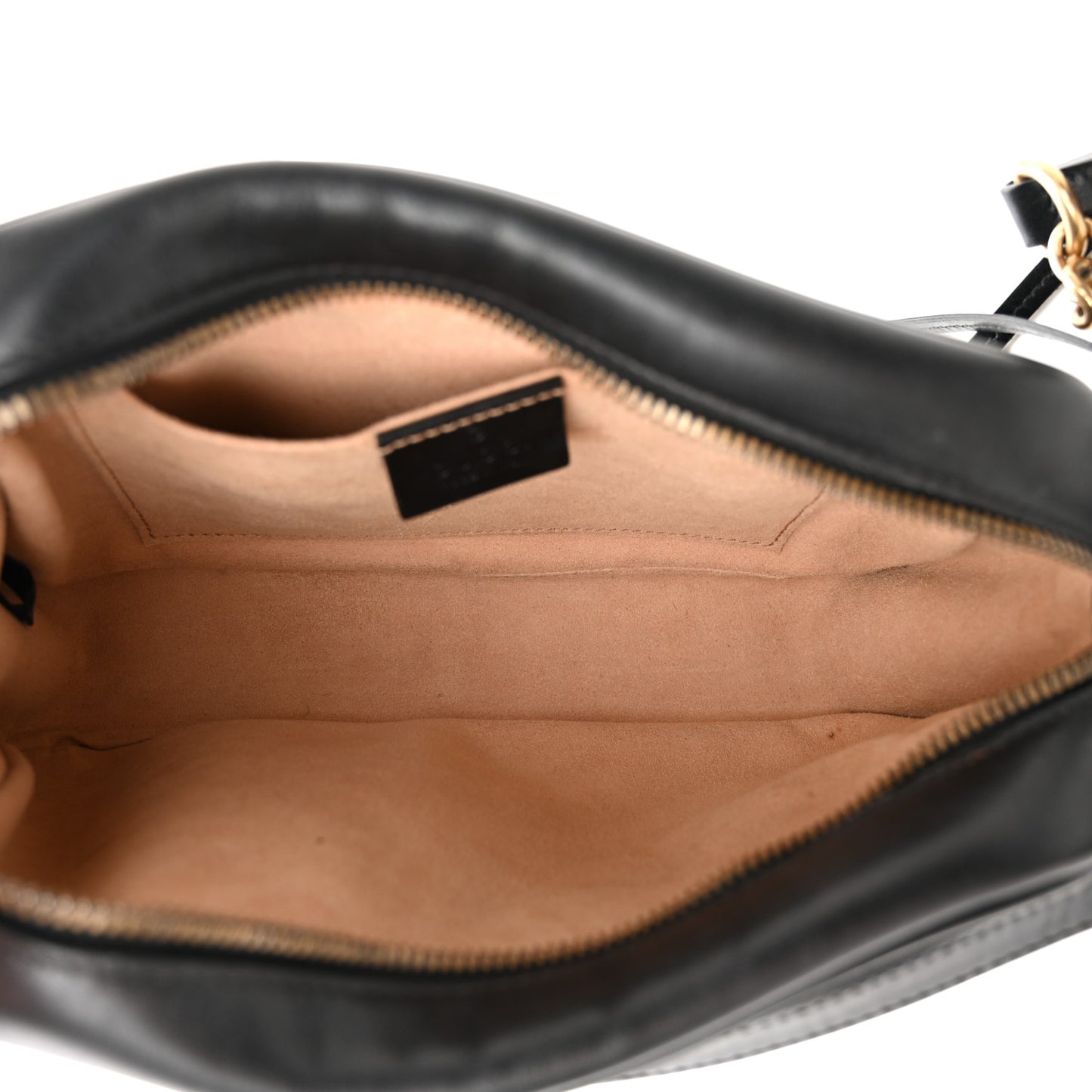 Calfskin Matelasse Small GG Marmont Chain Shoulder Bag Black