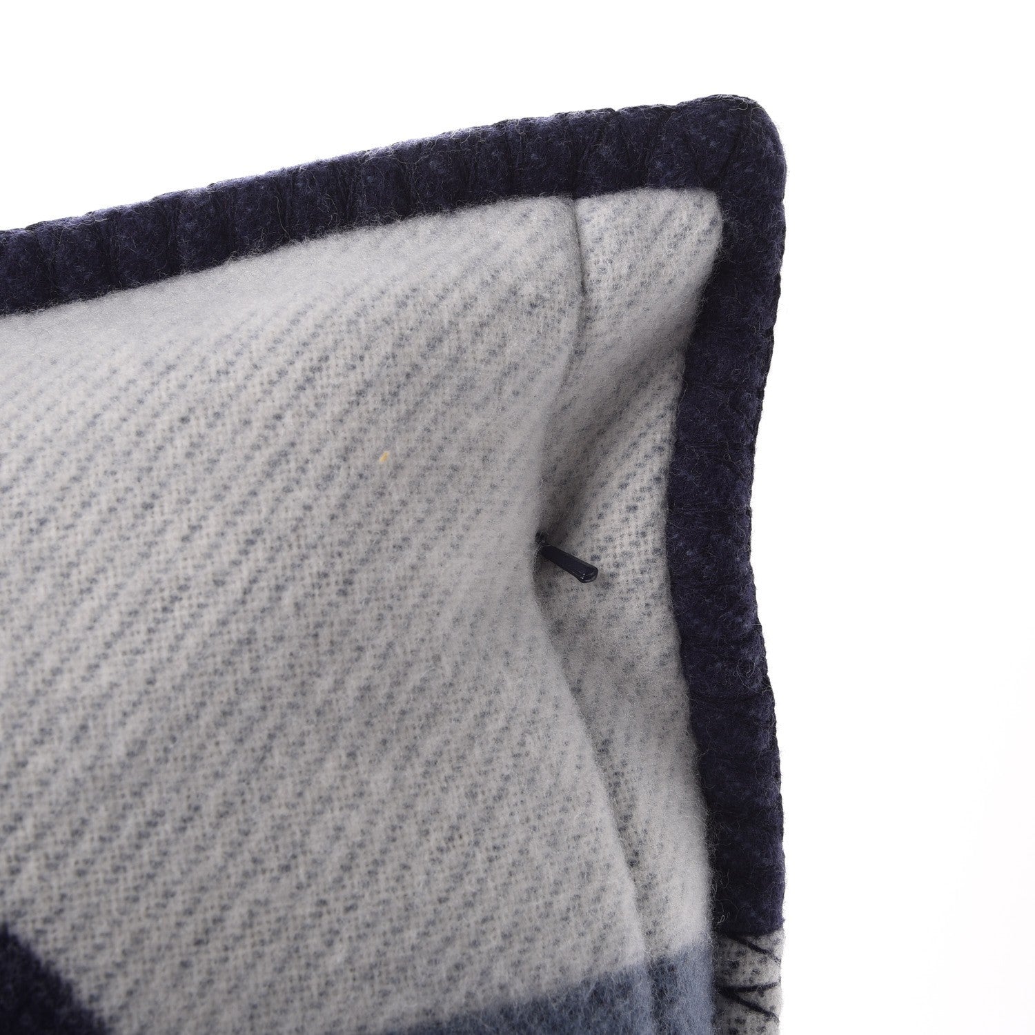 Hermes Wool Cashmere Couvertures Nouvelles Pillow Marine 6 of 6