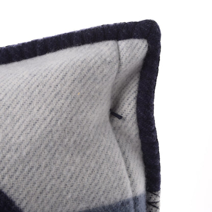Hermes Wool Cashmere Couvertures Nouvelles Pillow Marine 6 of 6