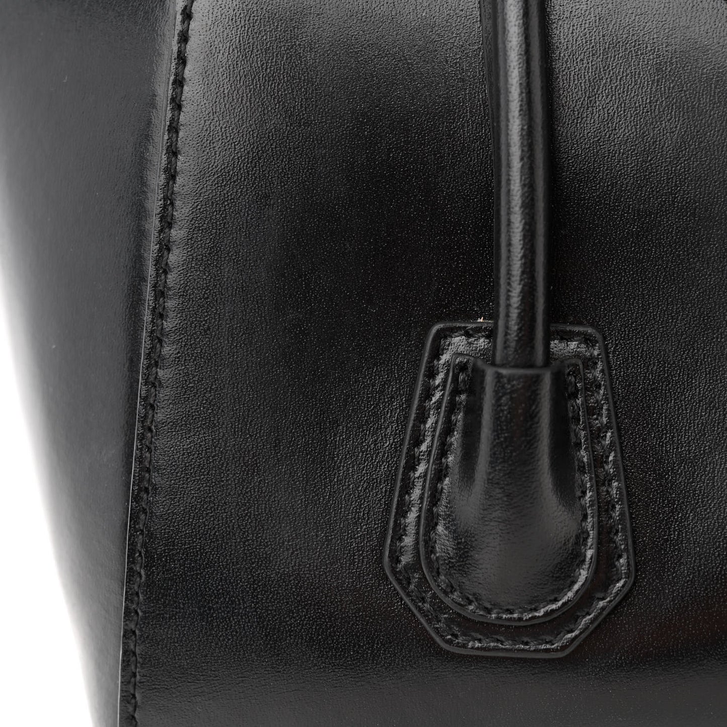 Box Calfskin Mini Lock Antigona Shoulder Bag Black